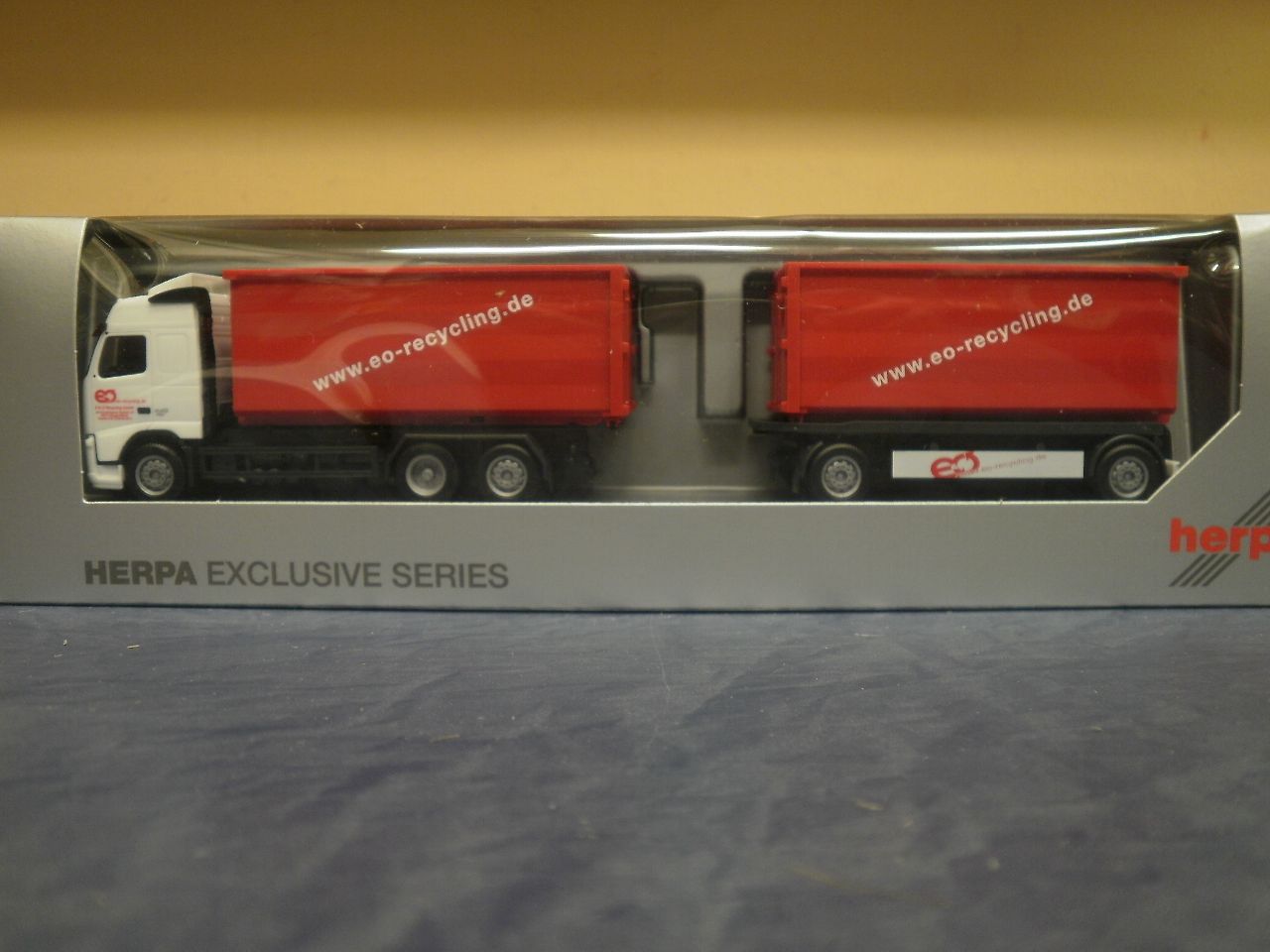 Herpa LKW Volvo FH3 Glob Abrollmulden-Hz E & O Recyclin | EBay